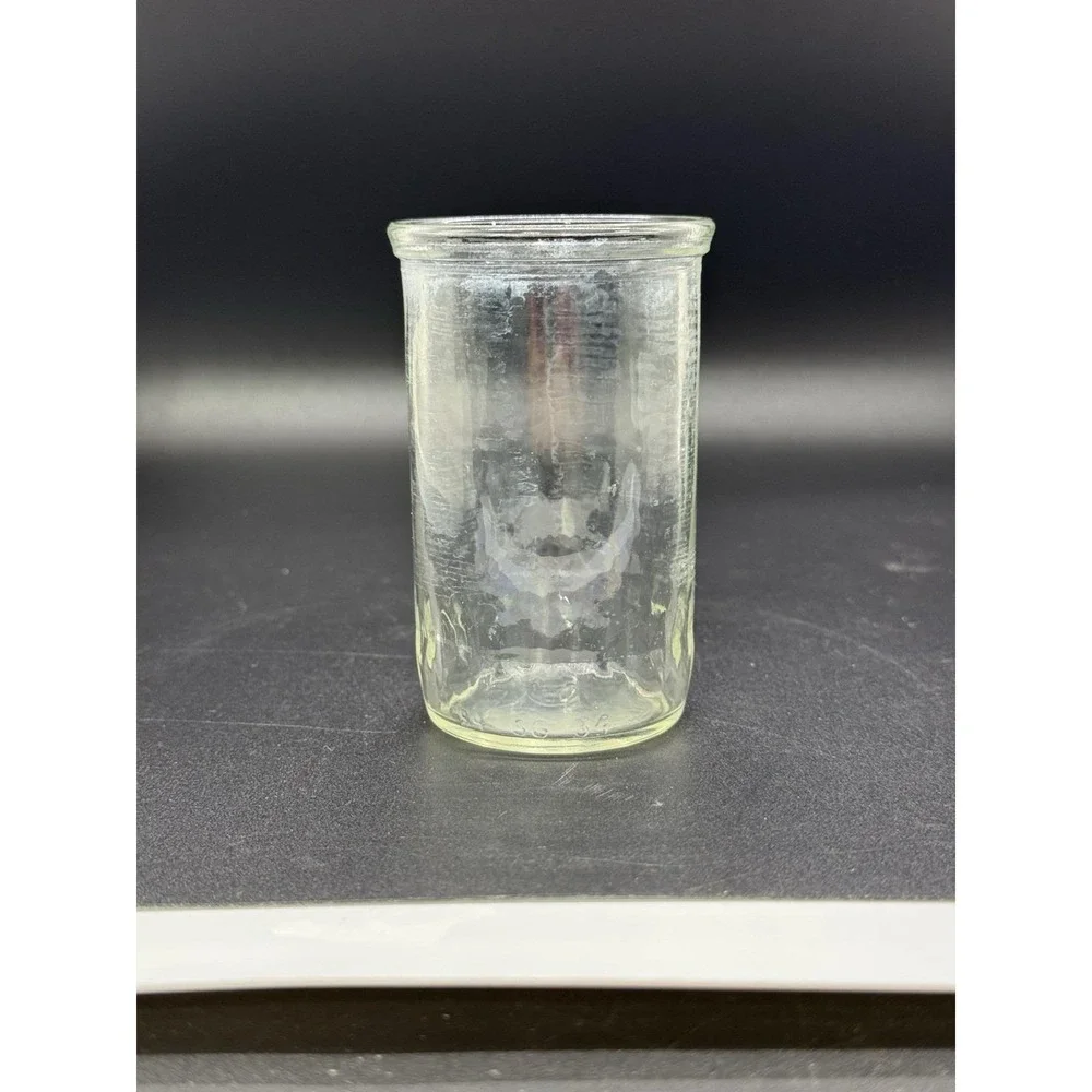 Vintage Unbranded Jelly‎ Jar Glasses Diamond Cut set of 5